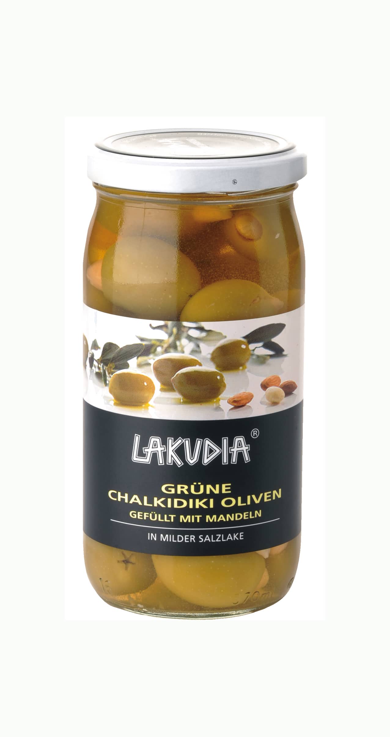 Oliven Chalkidiki mit Mandeln